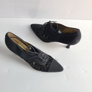 LARRY STUART COLLECTION  Italian bootie lace-up heels